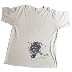 Gildan Ultra Blend Graphic TShirt Collective‎ Consciousness Black Design Mens L